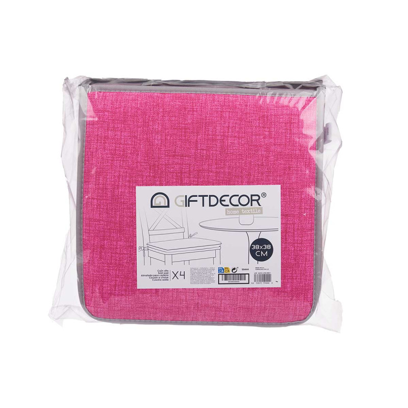 CUSCINO SEDIA 38X38CM ROSA