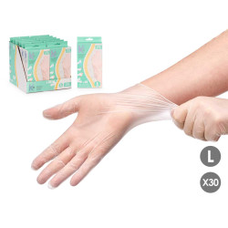SET 30 NITRILE GLOVES SIZE L