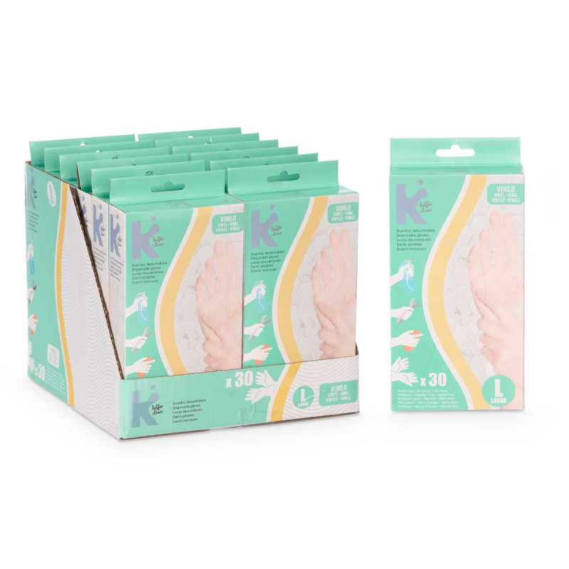 SET 30 NITRILE GLOVES SIZE L