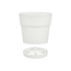 POT EN PLASTIQUE 15 CM ETHNIQUE BLANC
