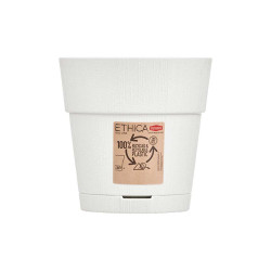 PLASTIC FLOWERPOT 15 CM ETHICA WHITE 