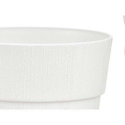 PLASTIC FLOWERPOT 15 CM ETHICA WHITE 