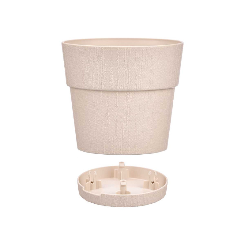 VASO PLATICA 15 CM ETICA BIANCO ROTTO