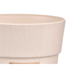 VASO PLATICA 15 CM ETICA BIANCO ROTTO