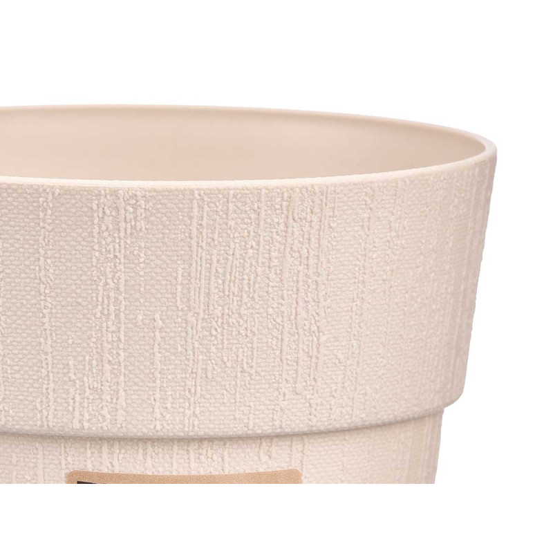 VASO PLATICA 15 CM ETICA BIANCO ROTTO