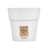 POT EN PLASTIQUE 20 CM ETHNIQUE BLANC