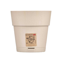 PLASTIC FLOWERPOT 20 CM ETHICA NEUTRAL WHITE 