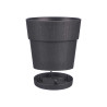 PLASTIC FLOWERPOT 20 CM ETHICA ANTHRACITE 