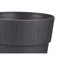 POT EN PLASTIQUE 20 CM ETHNIQUE ANTHRACITE