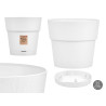 PLASTIC FLOWERPOT 25 CM ETHICA WHITE 