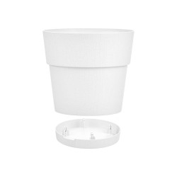 PLASTIC FLOWERPOT 25 CM ETHICA WHITE 