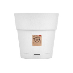 PLASTIC FLOWERPOT 25 CM ETHICA WHITE 