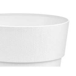 PLASTIC FLOWERPOT 25 CM ETHICA WHITE 