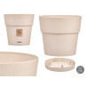 PLASTIC FLOWERPOT 25 CM ETHICA NEUTRAL WHITE 