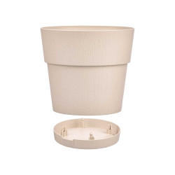 PLASTIC FLOWERPOT 25 CM ETHICA NEUTRAL WHITE 