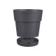 POT EN PLASTIQUE 25 CM ETHNIQUE ANTHRACITE