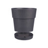 PLASTIC FLOWERPOT 25 CM ETHICA ANTHRACITE 