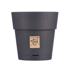 PLASTIC FLOWERPOT 25 CM ETHICA ANTHRACITE 