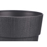 PLASTIC FLOWERPOT 25 CM ETHICA ANTHRACITE 