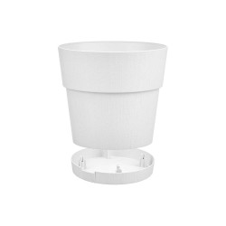 PLASTIC FLOWERPOT 30 CM ETHICA WHITE 