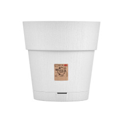 PLASTIC FLOWERPOT 30 CM ETHICA WHITE 