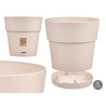 POT EN PLASTIQUE 30 CM ETHNIQUE BLANC CASSÉ