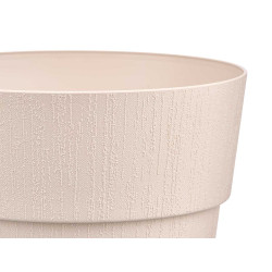 POT EN PLASTIQUE 30 CM ETHNIQUE BLANC CASSÉ