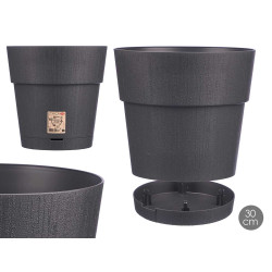 VASO PLASTICA 30 CM ETICA ANTRACITE 