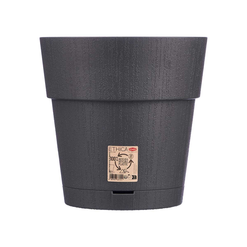 MACETA PLASTICO 30 CM ETHICA ANTRACITA