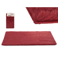 ALFOMBRA PELO CORTO GRANATE 60 X 90