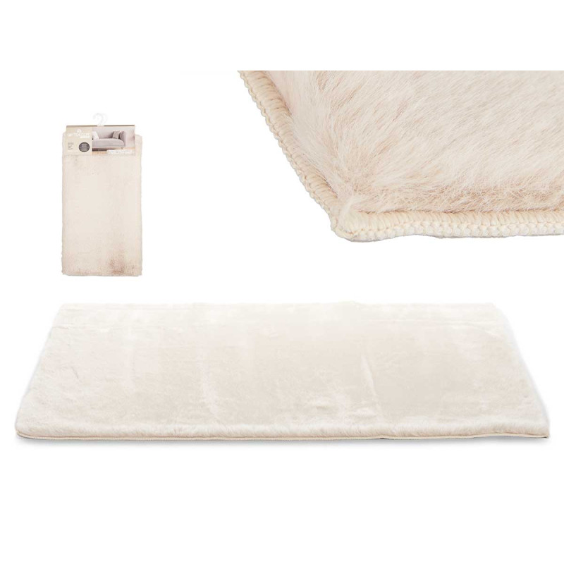 ALFOMBRA PELO CORTO BEIGE 60 X 90
