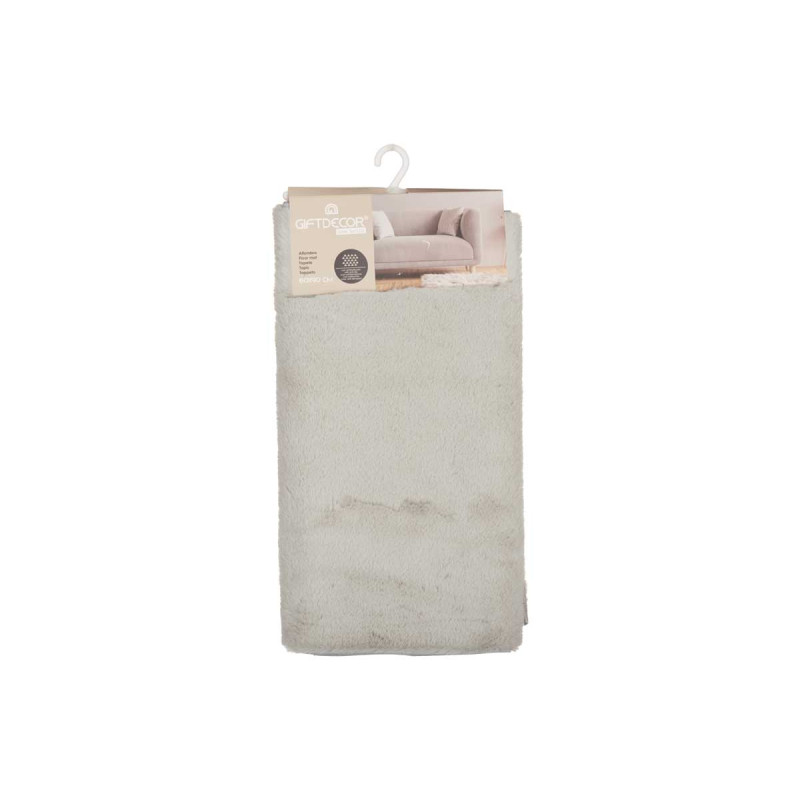 TAPPETO PELO CORTO GRIGIO 60 X 90