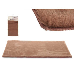 ALFOMBRA PELO CORTO MARRON 60 X 90