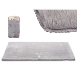 ALFOMBRA PELO CORTO GRIS OSCURO 60 X 90