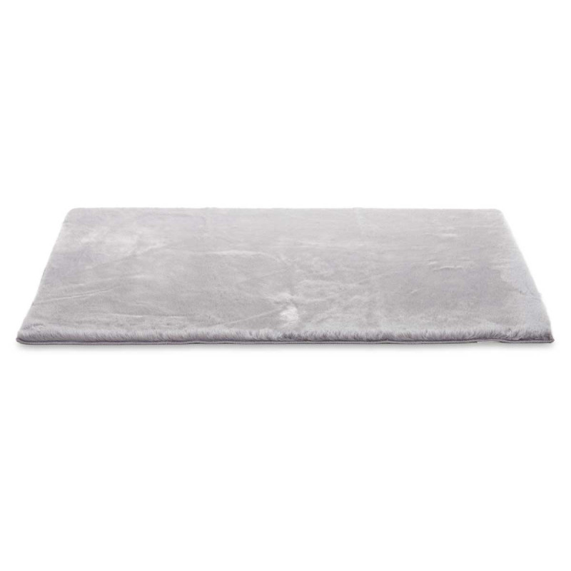 ALFOMBRA PELO CORTO GRIS OSCURO 60 X 90