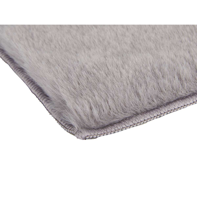 ALFOMBRA PELO CORTO GRIS OSCURO 60 X 90