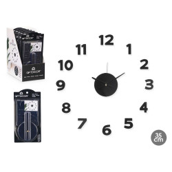 RELOJ PEGATINA 35 CM NUMEROS BRILLO NEGRO
