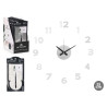 OROLOGIO ADESIVO 35CM NUMERI ARGENTO SATINATO