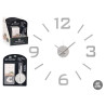 OROLOGIO ADESIVO 60CM ARGENTO SATINATO