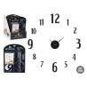 OROLOGIO ADESIVO 60CM NUMERI NERO LUCIDO