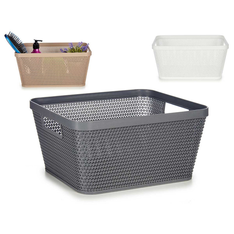 CESTA MULTIUSOS MED RECTANGULAR SORT 3 CORES 