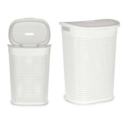 LAUNDRY BASKET WHIT TAP 60L WHITE