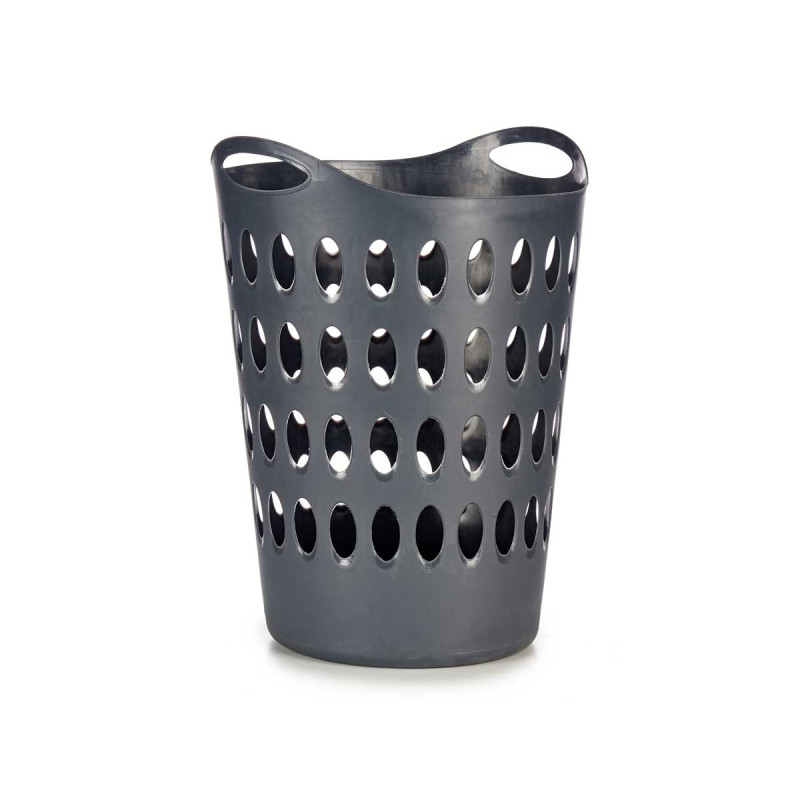 CESTO PLASTICA 50L C MANIGLIE ANTRACITE
