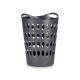 CESTO PLASTICO 50L C/ASAS ANTRACITE 