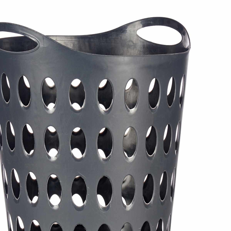CESTO PLASTICA 50L C MANIGLIE ANTRACITE