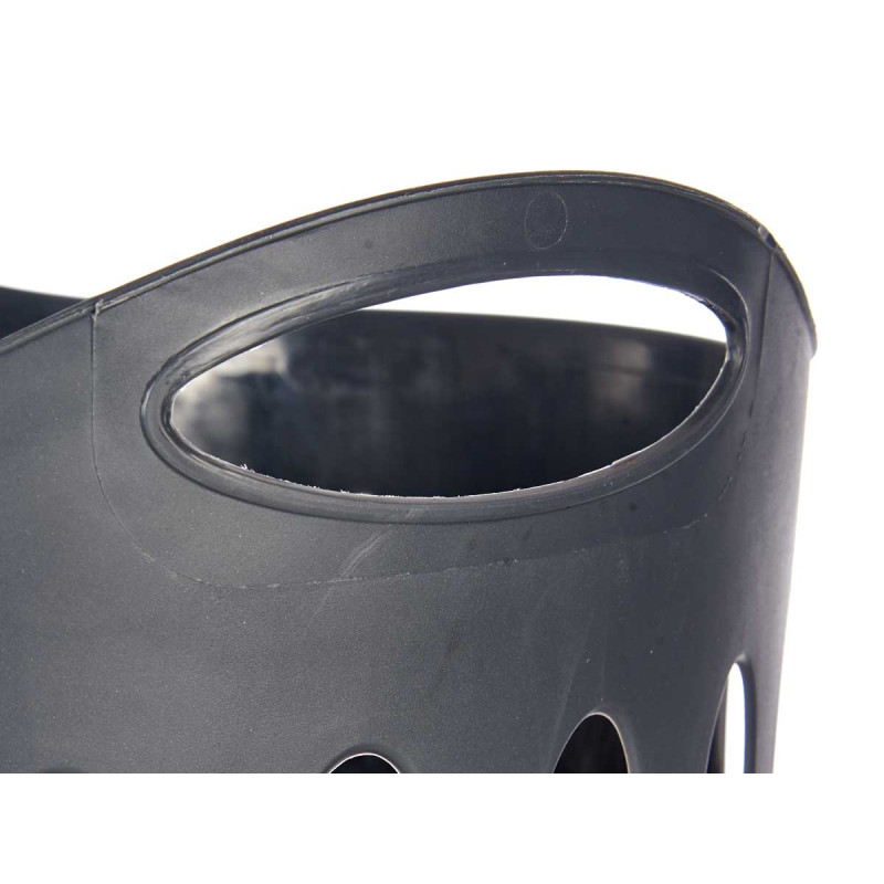 CESTO PLASTICA 50L C MANIGLIE ANTRACITE
