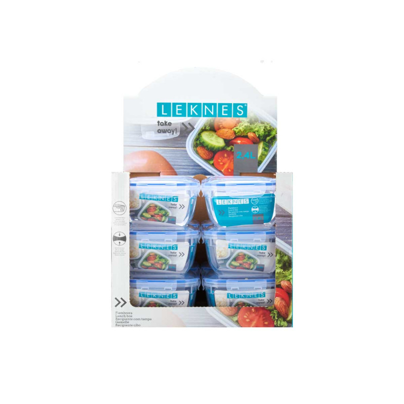 FIAMBRERA CUADRADA TAPA AZUL 2400ML