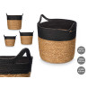 SET 3 CESTI ROTONDI 36CM ALTO NERO 