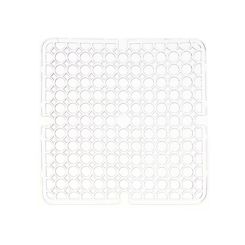 TAPETE QUADRADP P ESCORRER LOIÇA 28X28CM TRANSP