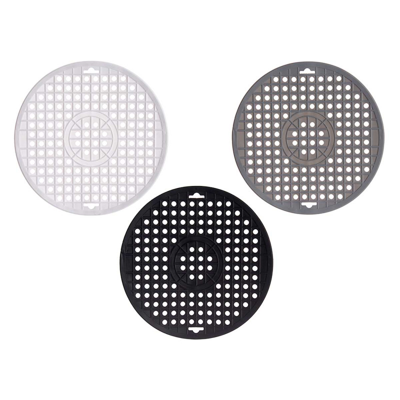 TAPIS ROND POUR ÉVIER  CAOUTCHOUC 31CM ASSORT 3